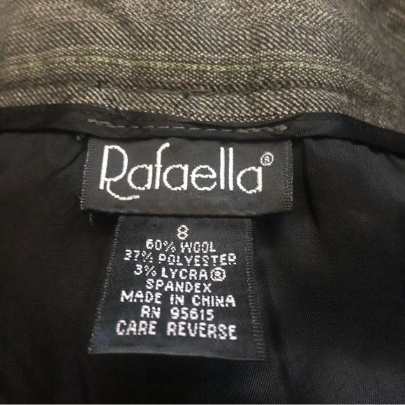 Y2K Corpcore Work Striped Wool Blend Trousers Pants - Picture 5 of 5